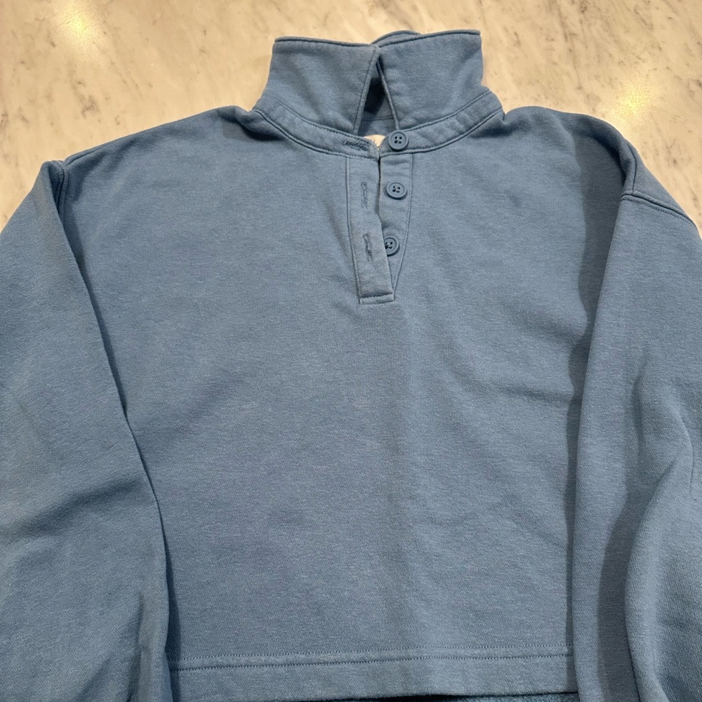 DSG Blue Button-top sweatshirt